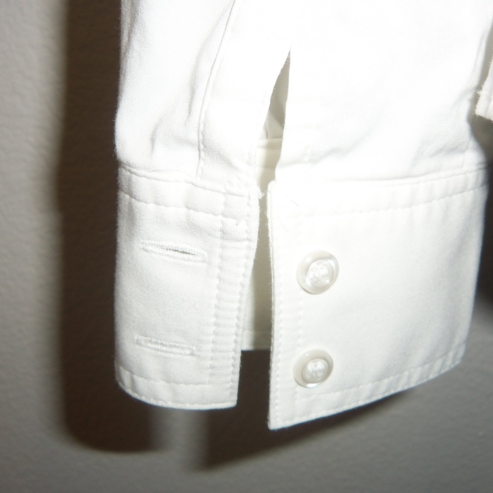 INC International Concepts White Waist Button Down Blouse Size 6 - Picture 6 of 8